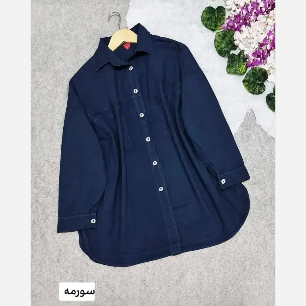 تونیک مانتویی ژاله زنانه الیاف درجه یک فری سایز 36 تا 48 جلو دکمه شیک و راحت
