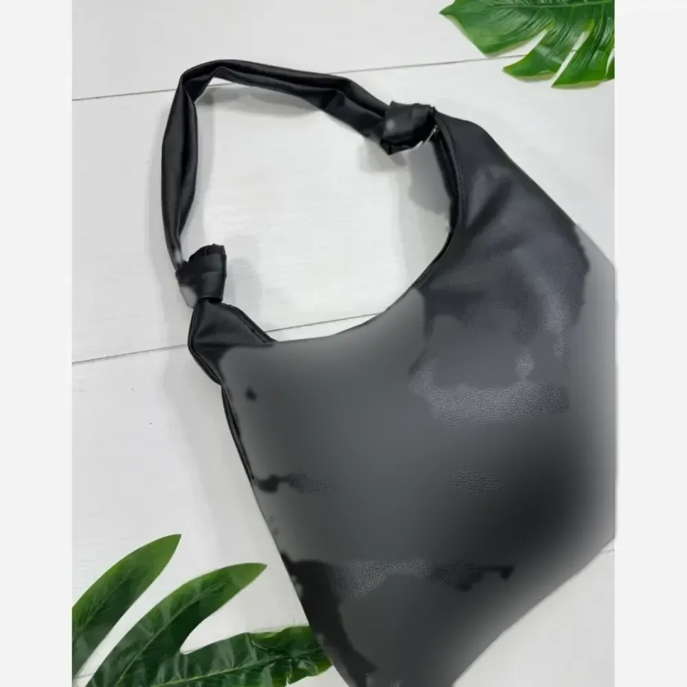 کیف چرم بند گره ای زنانه مشکی موکا سبک جادار با کیفیت 30*40 سانت