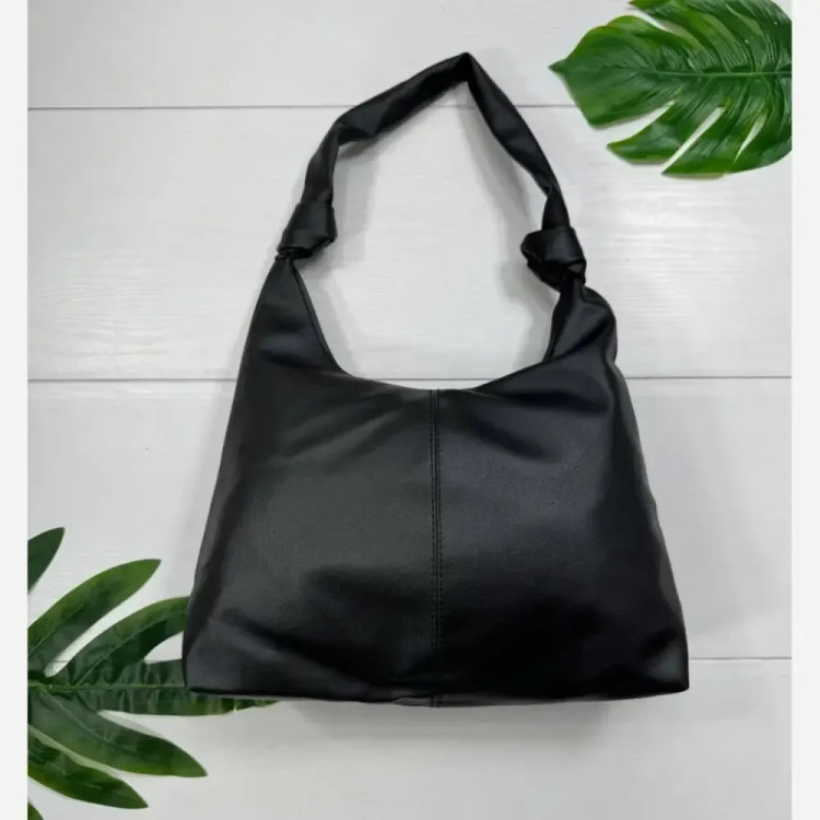 کیف چرم بند گره ای زنانه مشکی موکا سبک جادار با کیفیت 30*40 سانت