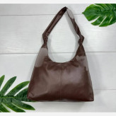 کیف چرم بند گره ای زنانه مشکی موکا سبک جادار با کیفیت 30*40 سانت