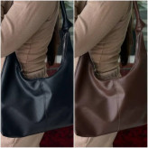 کیف چرم بند گره ای زنانه مشکی موکا سبک جادار با کیفیت 30*40 سانت