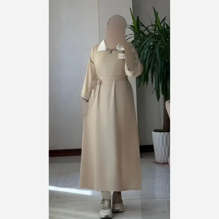 کفتان بلند زنانه کرپ ژاکلین لخت و ریزشی فری سایز