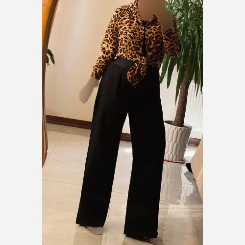 شلوار بگ مازراتی مشکی قد بلند زنانه سایز L XL 2XL