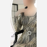 پیراهن ماکسی پریچهر سایزبزرگ شاین برجسته قد 150 زنانه سایز 50 تا 58