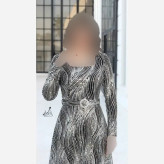 پیراهن ماکسی پریچهر سایزبزرگ شاین برجسته قد 150 زنانه سایز 50 تا 58