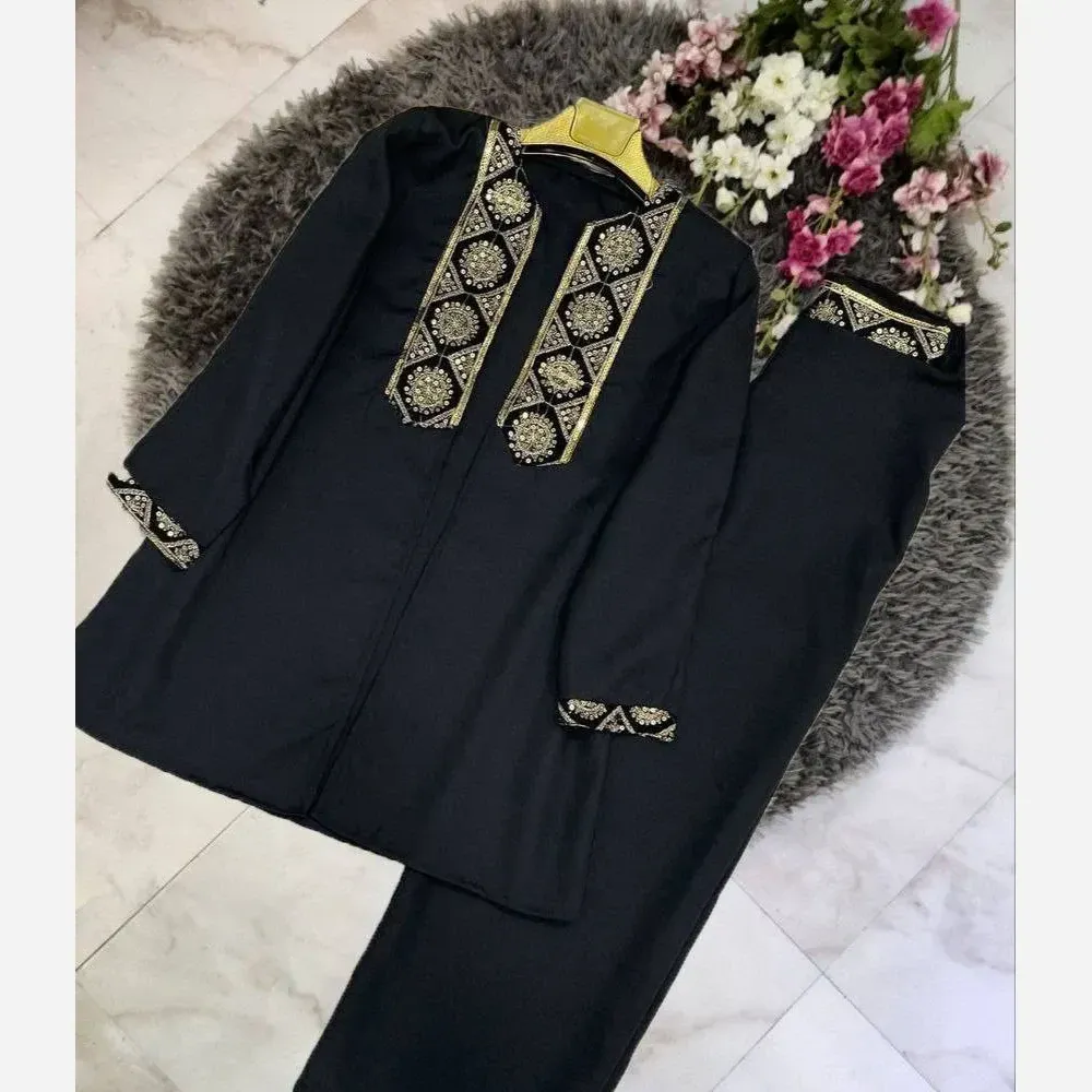 کت شلوار بهدوخت پرشین مکانیک فری سایز طلایی نقره ای