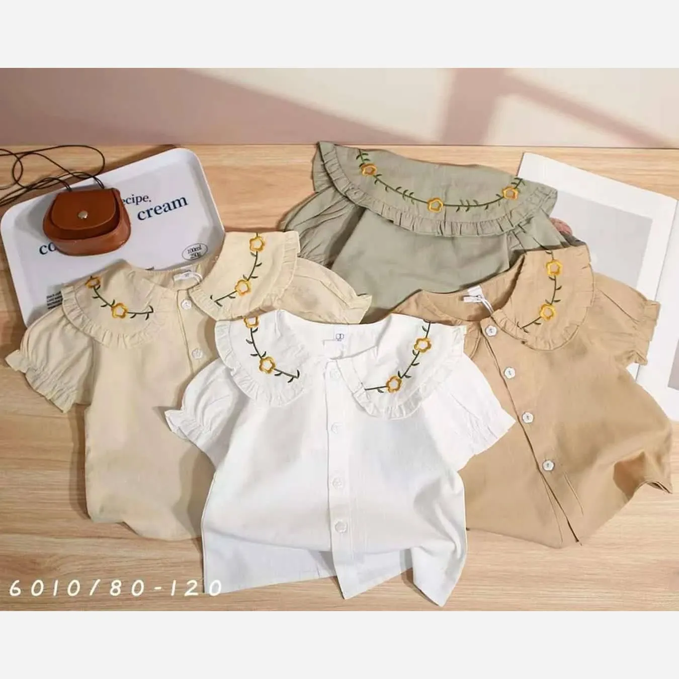 شومیز دخترانه وارداتی مناسب 1 تا 5 سال در 3 رنگ جذاب