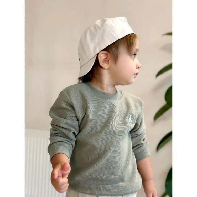بلوز بیسکوییتی تمام نخ اسپرت زنانه پاییزه خنک
