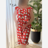 ست تاپ و شلوارک نخی مدل ماریا فری سایز 36 تا 46