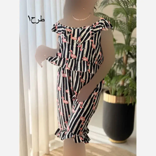 ست تاپ و شلوارک نخی مدل ماریا فری سایز 36 تا 46
