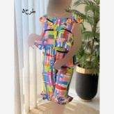 ست تاپ و شلوارک نخی مدل ماریا فری سایز 36 تا 46