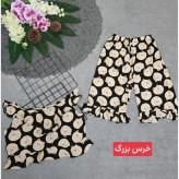 ست تاپ و شلوارک نخی مدل ماریا فری سایز 36 تا 46