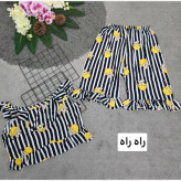 ست تاپ و شلوارک نخی مدل ماریا فری سایز 36 تا 46