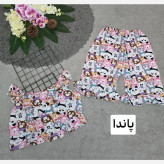 ست تاپ و شلوارک نخی مدل ماریا فری سایز 36 تا 46