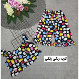 ست تاپ و شلوارک نخی مدل ماریا فری سایز 36 تا 46