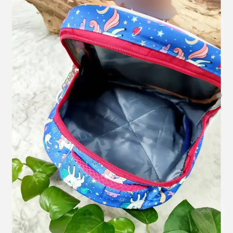 کوله پشتی مدرسه مدل افسون برزنت رنگ کاربنی ابعاد 36 در 27