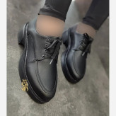کفش طبی اسپرت زنانه مدل تینا چرم صنعتی مشکی
