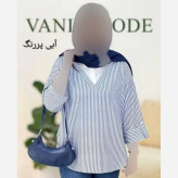 شومیز لیلی داکرون نخ آبی فری سایز 36 تا 44