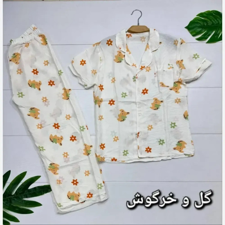 بلوز و شلوار نخی وارداتی مدل هانا فری سایز زنانه