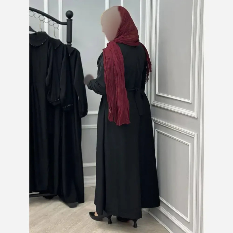 پیراهن زنانه الیزه مشکی طرح کریستال فری سایز 38 تا 46