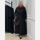 پیراهن زنانه سوگلی جنس الیزه رنگ مشکی سایز فری 38 تا 46