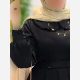 پیراهن زنانه سوگلی جنس الیزه رنگ مشکی سایز فری 38 تا 46