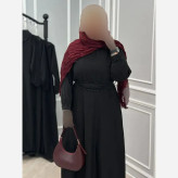 پیراهن زنانه سوگلی جنس الیزه رنگ مشکی سایز فری 38 تا 46