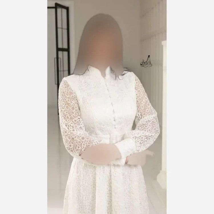 پیراهن میدی مجلسی زنانه دانتل قیطونی کاپدار کمربنددار سایز 36 تا 48