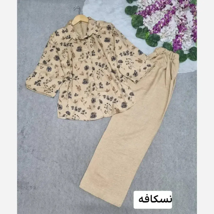 ست لباس زنانه شانتون مدل گلبرگ رنگ بندی متنوع