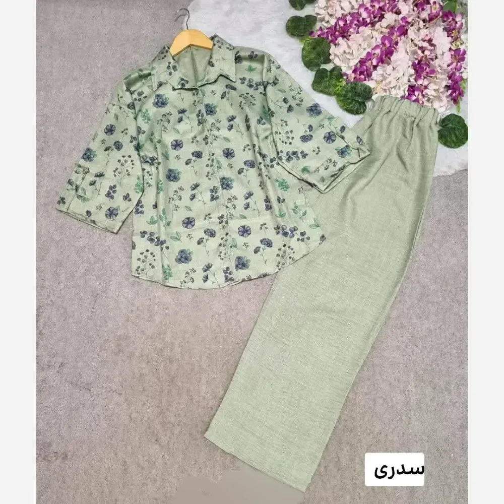 ست لباس زنانه شانتون مدل گلبرگ رنگ بندی متنوع