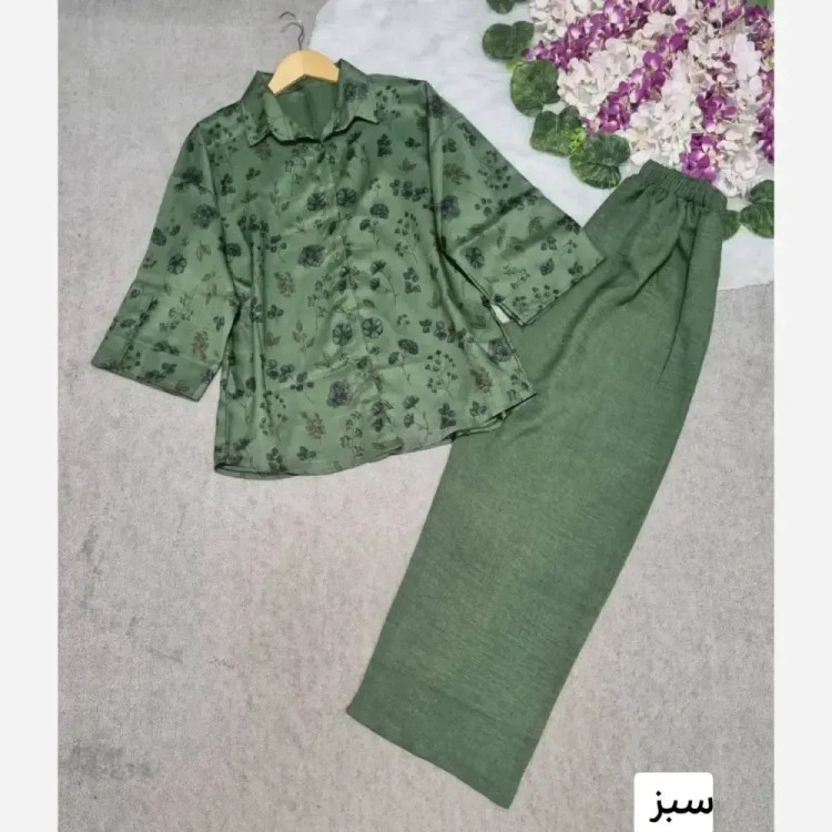 ست لباس زنانه شانتون مدل گلبرگ رنگ بندی متنوع