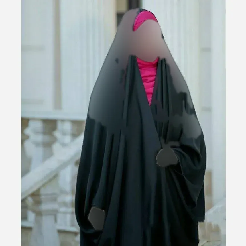 چادر جده عربی اصیل مشکی جنس کرپ حریر الاسود سایز بندی مختلف