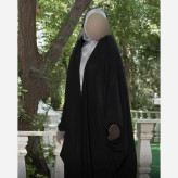 چادر جده عربی اصیل مشکی جنس کرپ حریر الاسود سایز بندی مختلف