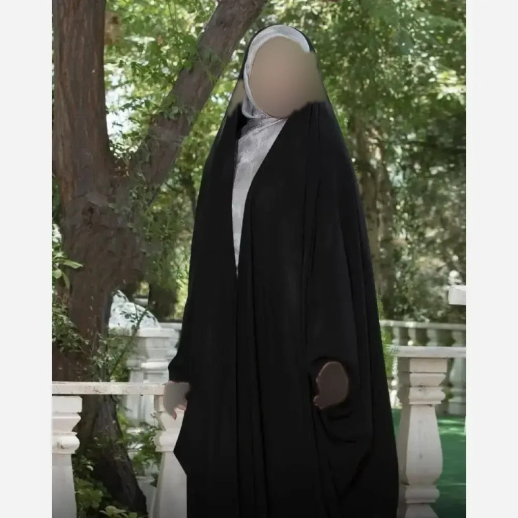 چادر جده عربی اصیل مشکی جنس کرپ حریر الاسود سایز بندی مختلف