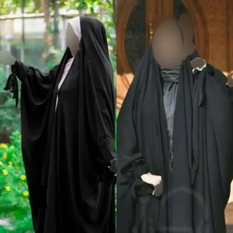چادر جده پاپیونی کرپ حریر الاسود مشکی