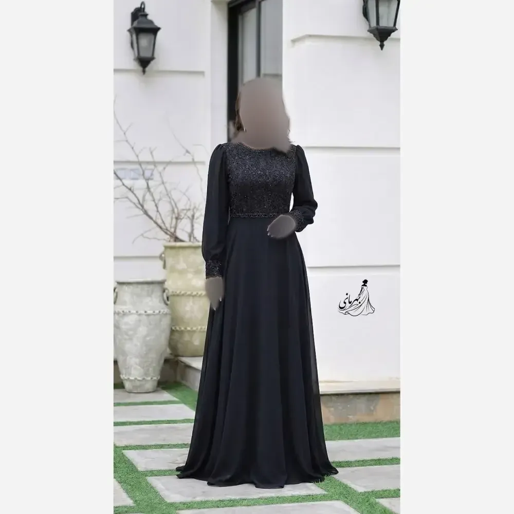 پیراهن مجلسی زنانه دانتل مخمل و حریر کاپدار سایز بزرگ قد 150