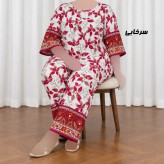 ست بلوز شلوار نخی زنانه و دخترانه فری سایز چهارفصل