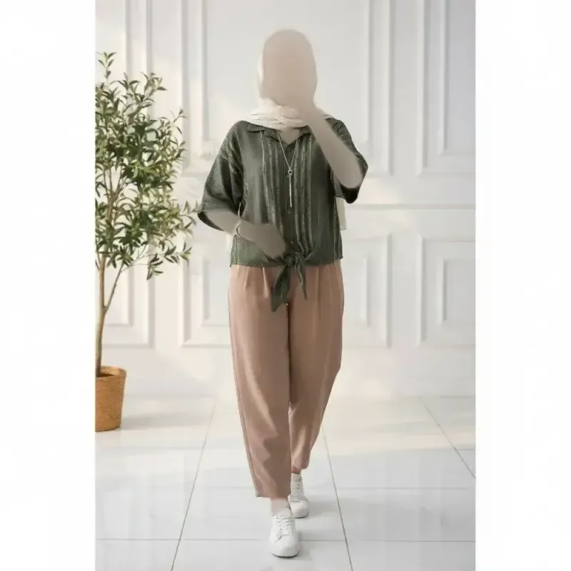 شومیز گره ای زنانه صوفیا فری سایز رنگ بندی متنوع