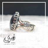 انگشتر حدید صینی مردانه طرح نیزه