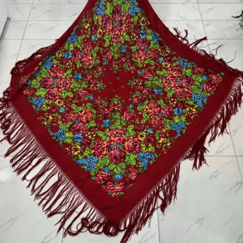 شال ترکمن نخی ترک کد 1664 وارداتی قواره 140-150 سانت 4 فصل بدون چروک
