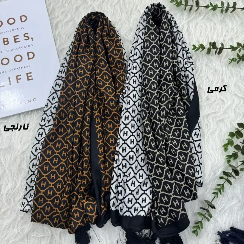 شال نخی مدل هرمس قواره 190 در 70 سانتیمتر بدون لیز خوردن و چروک شدن