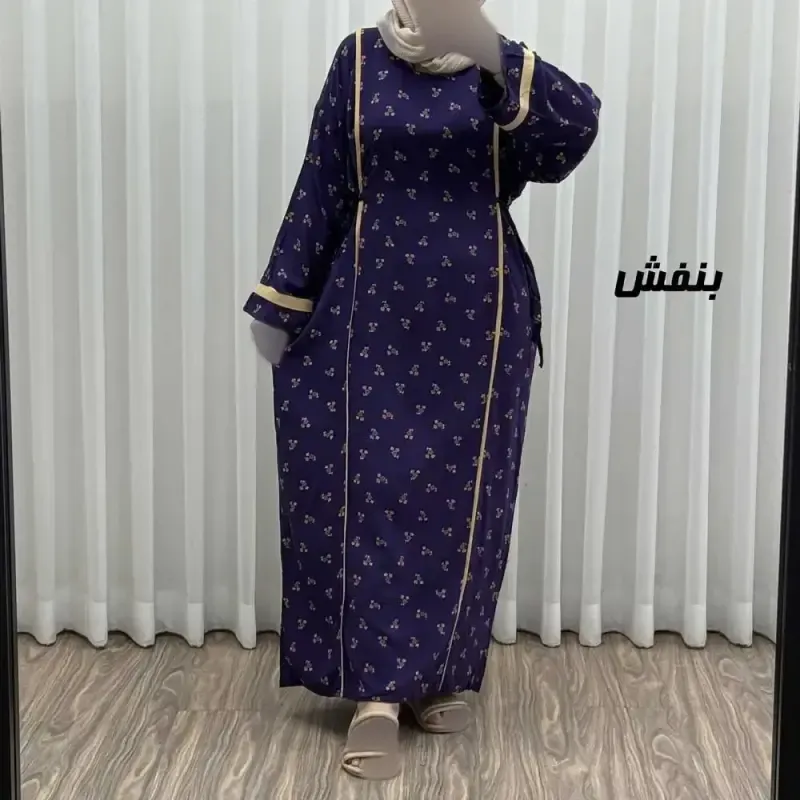 پیراهن ساحلی زنانه نخی گلریز فری سایز مناسب تا سایز 52 با کمر کشی
